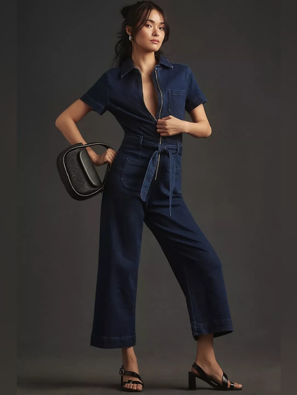 NWT Maeve Colette Weekend Denim Jumpsuit Sz 14